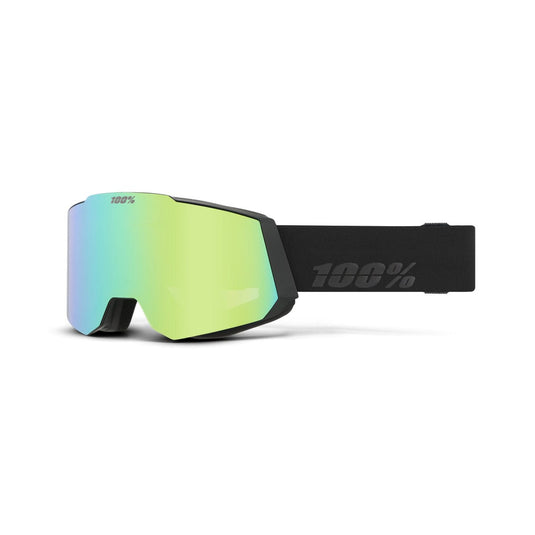 100% SNOWCRAFT HiPER Goggle Black/Green - Mirror Green Lens