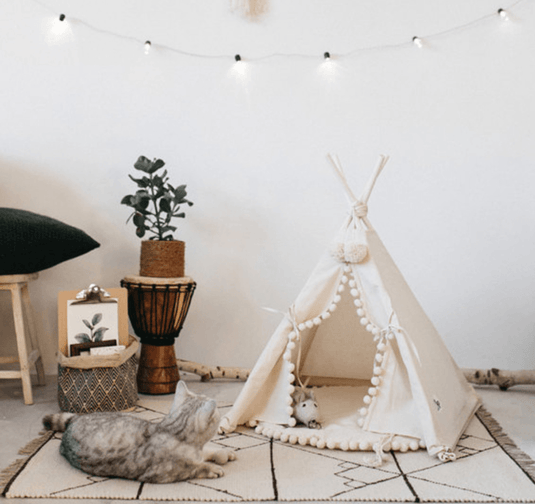 Cozy Haven Pet Teepee: A Stylish Retreat For Your Furry Friend by Dog Hugs Cat