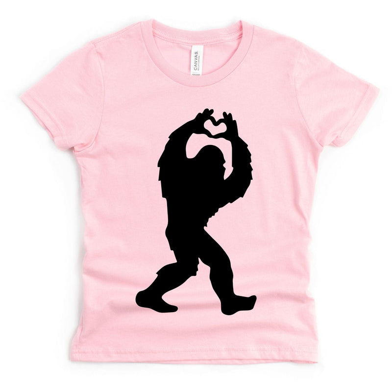 Load image into Gallery viewer, Bigfoot Loves You Valentines Day Youth T-Shirt by 208 Tees
