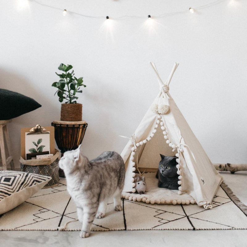 Load image into Gallery viewer, Cozy Haven Pet Teepee: A Stylish Retreat For Your Furry Friend by Dog Hugs Cat
