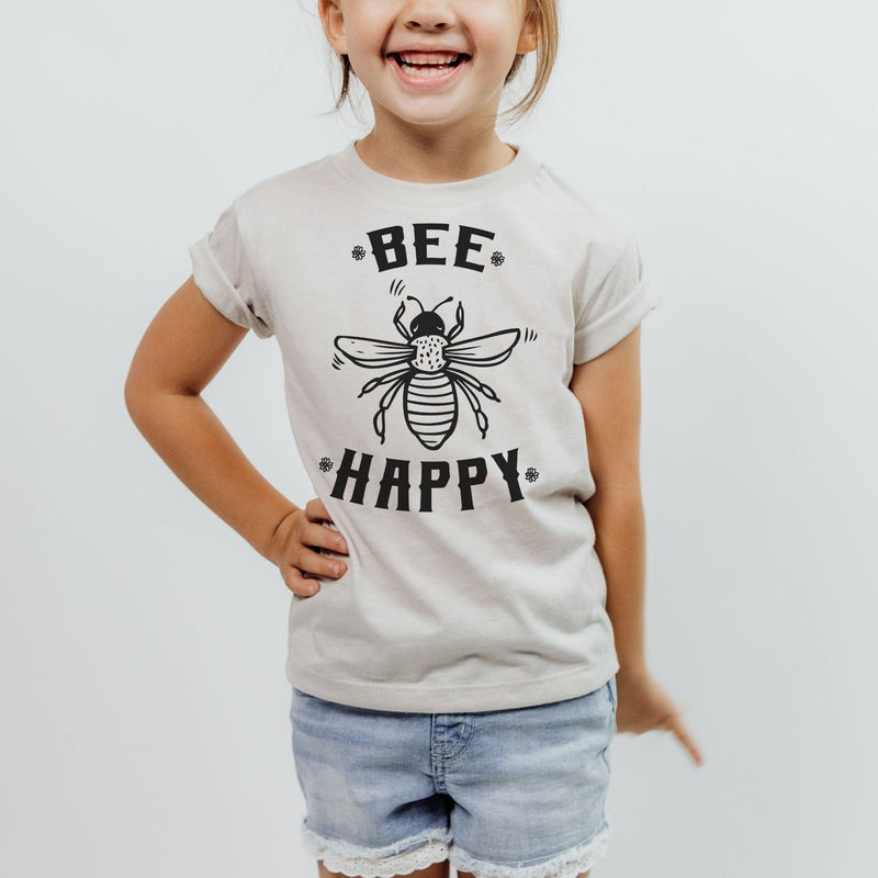 Load image into Gallery viewer, Bee Happy Youth T-Shirt by 208 Tees
