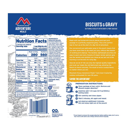 Mountain House Biscuits and Gravy - Pouch