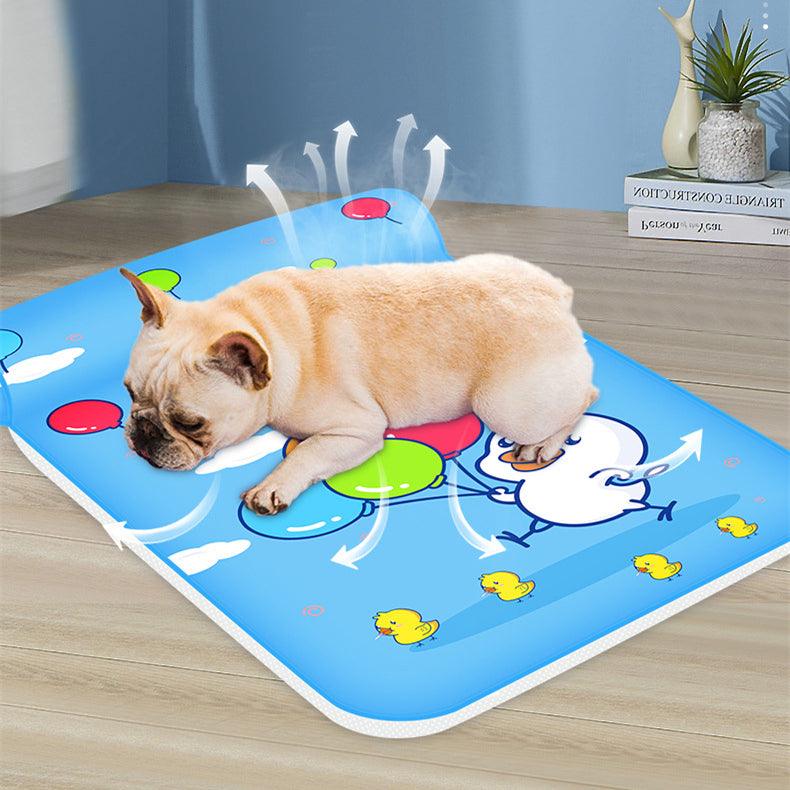 Load image into Gallery viewer, Cool Breeze Pet Comfort Mat: Breathable Cooling Pad With Pillow For Dogs And Cats by Dog Hugs Cat
