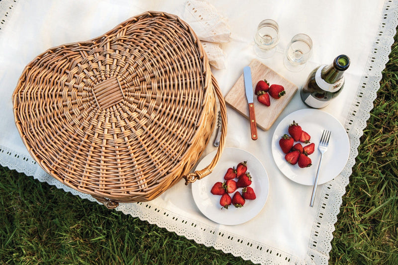 Load image into Gallery viewer, Heart Picnic Basket by Picnic Time Family of Brands
