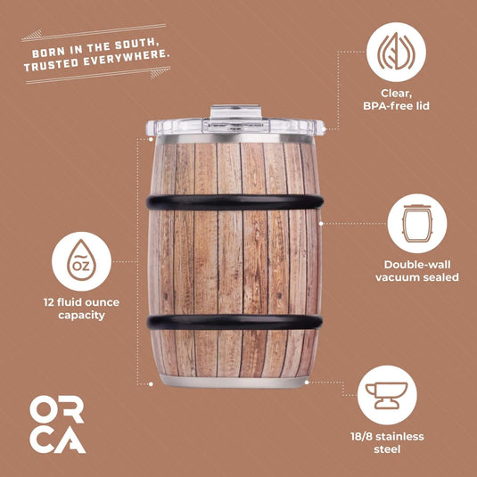 ORCA Barrel™ 12oz White Oak Wood Grain