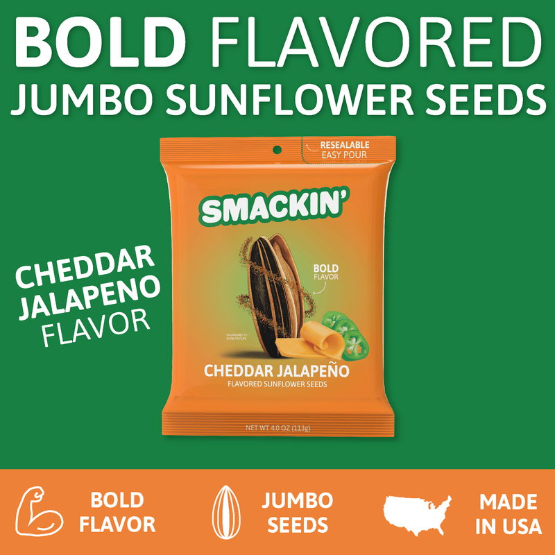 Load image into Gallery viewer, CHEDDAR JALAPEÑO by SMACKIN&#39; Sunflower Seeds
