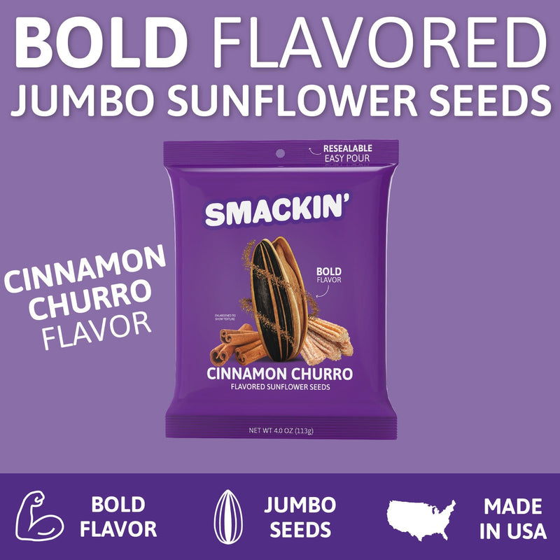 Load image into Gallery viewer, CINNAMON CHURRO by SMACKIN&#39; Sunflower Seeds
