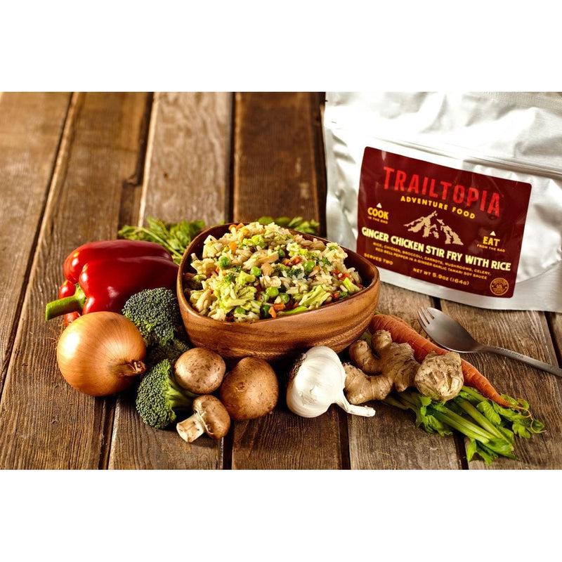 Load image into Gallery viewer, Trailtopia Adventure Food Ginger Chicken Stir Fry - SINGLE SERVE - GF
