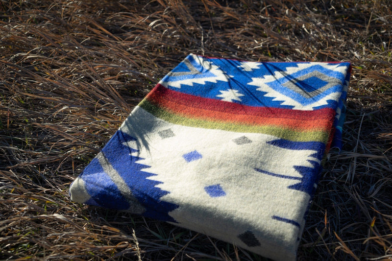 Load image into Gallery viewer, Andean Alpaca Wool Blanket - Ocean Breeze by Alpaca Threadz
