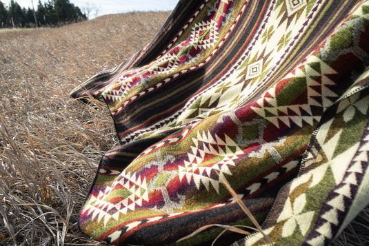 Andean Alpaca Wool Blanket - Cactus by Alpaca Threadz