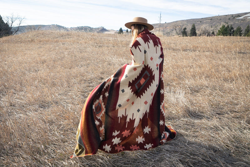 Load image into Gallery viewer, Andean Alpaca Wool Blanket - Western by Alpaca Threadz
