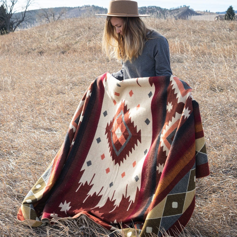 Load image into Gallery viewer, Andean Alpaca Wool Blanket - Western by Alpaca Threadz
