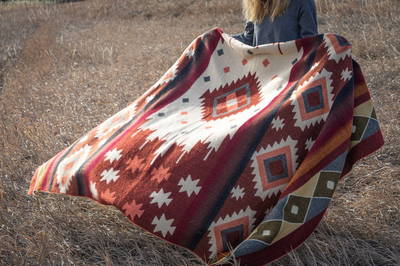 Load image into Gallery viewer, Andean Alpaca Wool Blanket - Western by Alpaca Threadz
