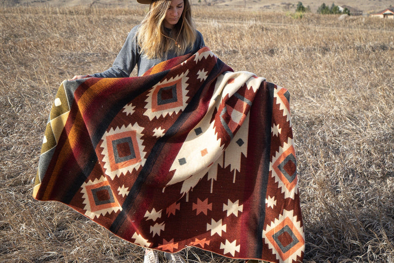 Load image into Gallery viewer, Andean Alpaca Wool Blanket - Western by Alpaca Threadz
