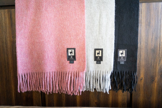 Alpaca Wool Throw Blanket - Solid Colors by Alpaca Threadz