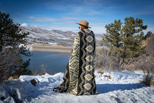 Andean Alpaca Wool Blanket - Slate by Alpaca Threadz