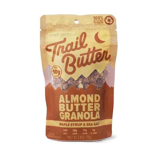 Load image into Gallery viewer, Trail Butter Maple Syrup &amp; Sea Salt Almond Butter Granola - Lil&#39; Crunch 2.8 oz Bag
