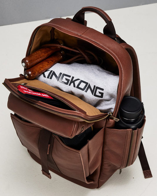 Heritage Leather Backpack By King Kong Apparel