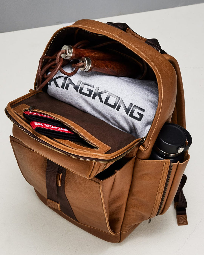 Load image into Gallery viewer, Heritage Leather Backpack By King Kong Apparel
