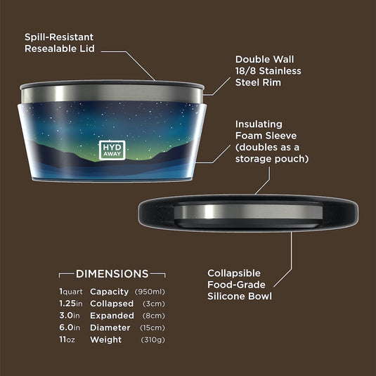 Collapsible Insulated Bowl | 1-Quart by HYDAWAY