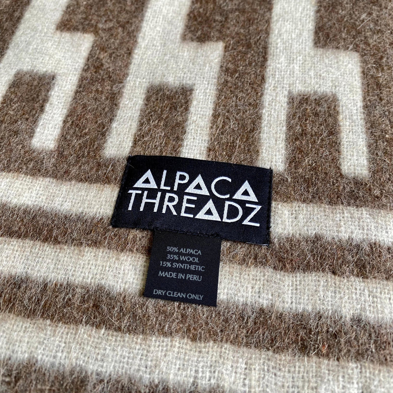 Load image into Gallery viewer, Alpaca Wool Throw Blanket - Alpaca Design by Alpaca Threadz
