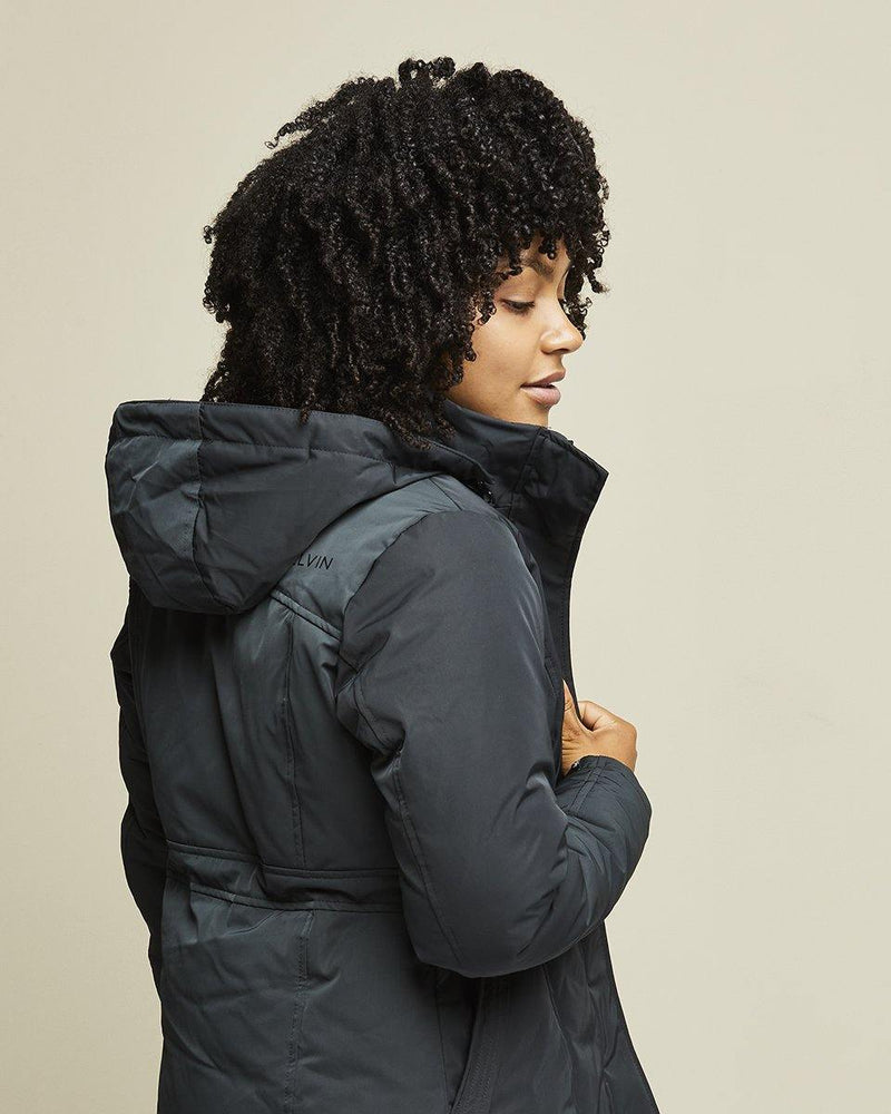 Load image into Gallery viewer, Nova Women’s Heated Parka Black by Kelvin Coats
