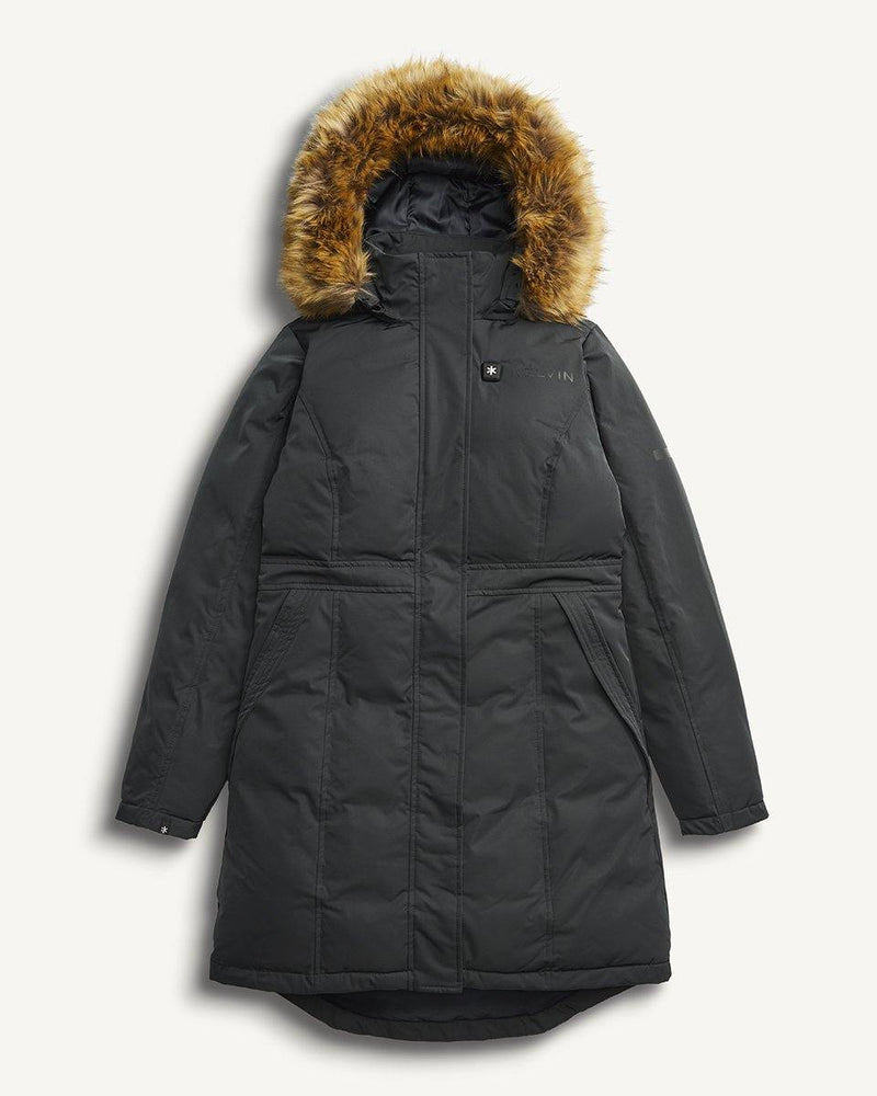 Load image into Gallery viewer, Nova Women’s Heated Parka Black by Kelvin Coats
