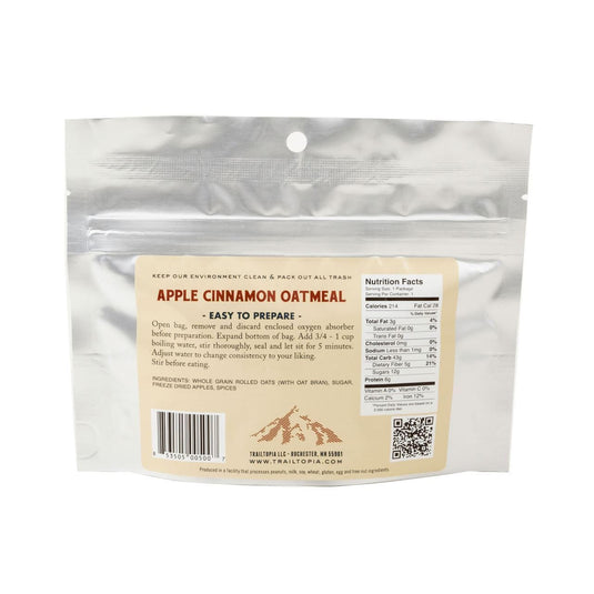 Trailtopia Adventure Food Apple Cinnamon Oatmeal - GF