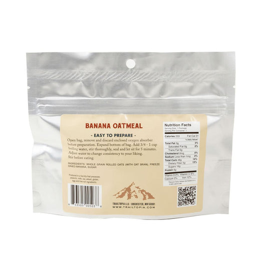 Trailtopia Adventure Food Banana Oatmeal - GF