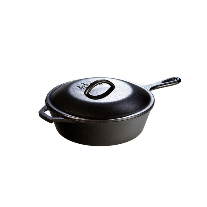 Lodge Cast Iron 10.25 Inch / 3.2 Quart Cast Iron Covered Deep Skillet