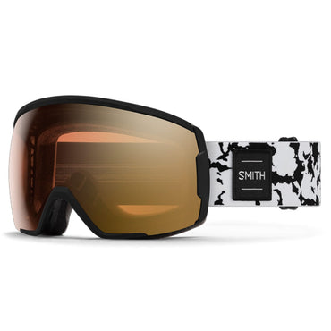 Smith Proxy Photochromic Ski Goggles Black Marble/ChromaPop Pro Photochromic Gold Mirror Snow Goggles