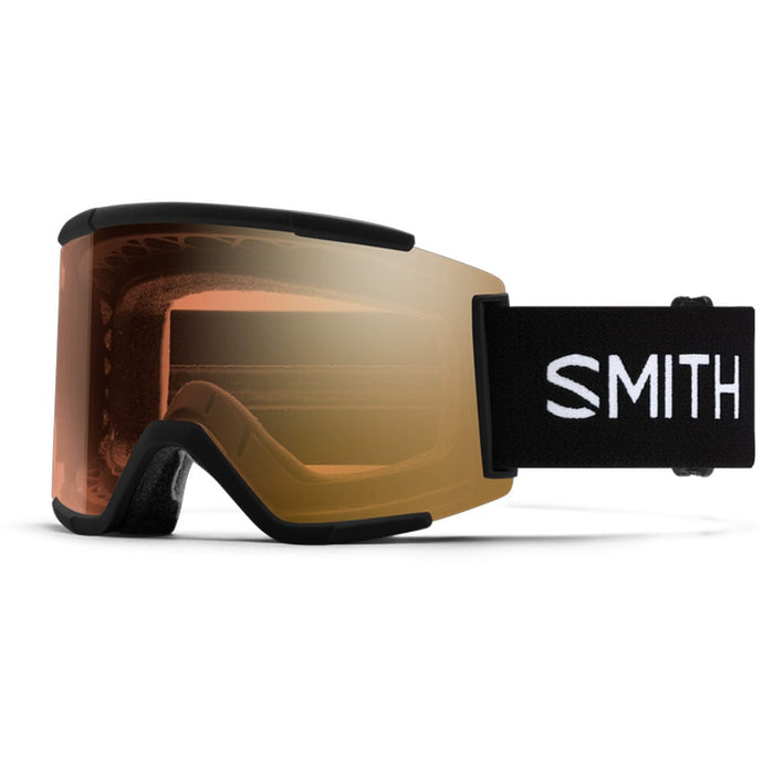 Smith Squad XL Low Bridge Fit  Black/ChromaPop Pro Photochromic Gold Mirror Snow Goggles