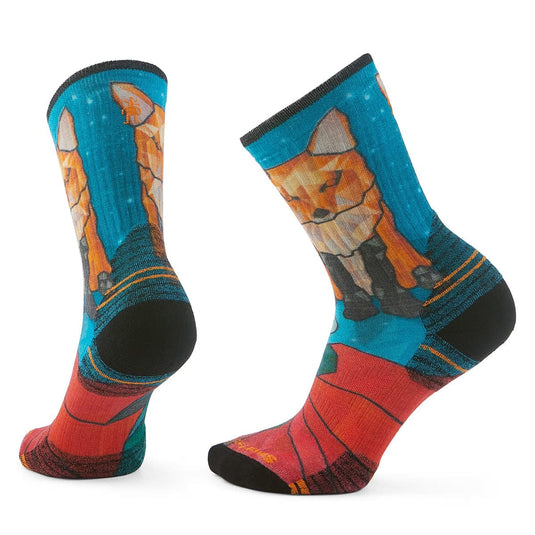 Smartwool Women's Hike Targeted Cushion Geo Fox Print Crew Socks