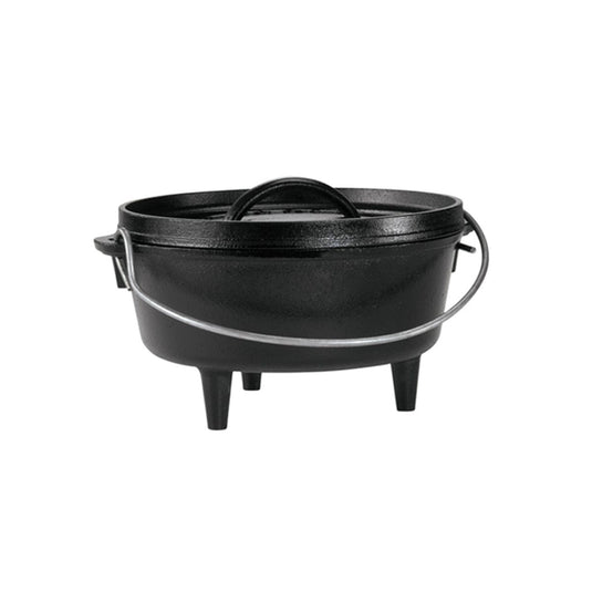 Lodge Cast Iron 8 Inch / 2 Quart Cast Iron Camp Dutch Oven