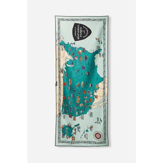 Nomadix National Parks and Monuments Map Towel