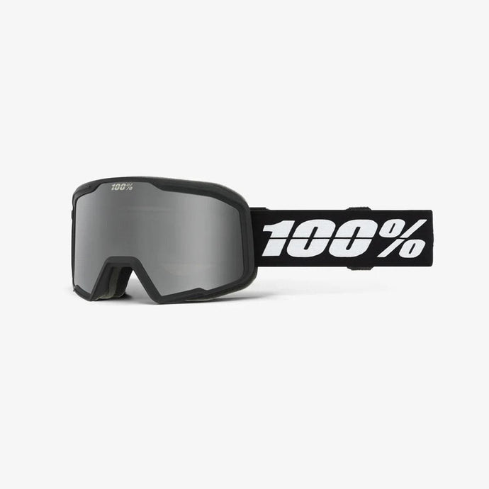 100% VALNOR Goggle Black - Mirror Silver Lens