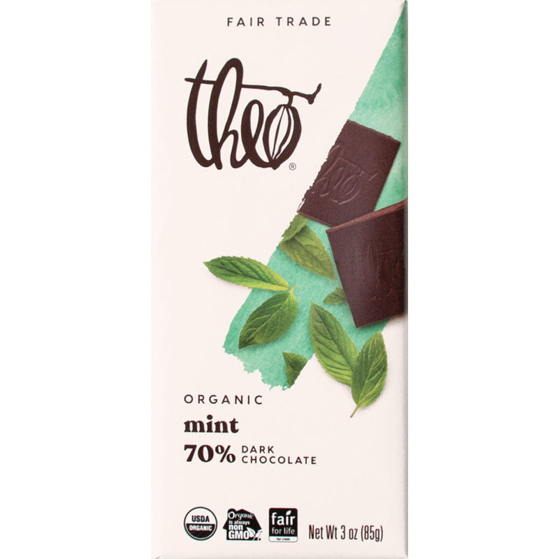 Load image into Gallery viewer, Theo&#39;s Mint 70% Dark Chocolate
