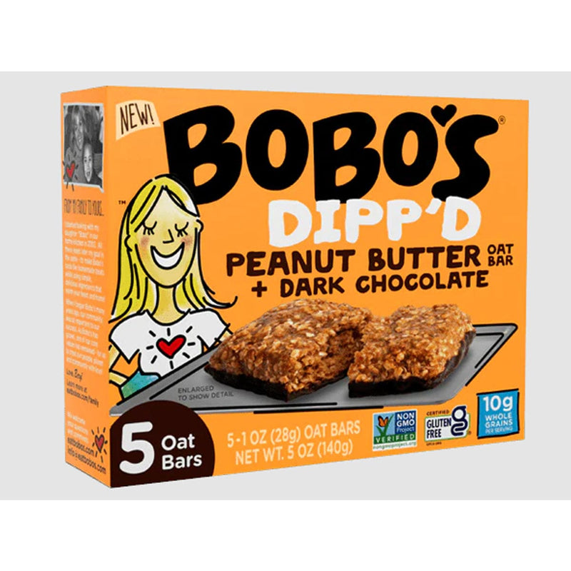 Load image into Gallery viewer, Bobos Dipp&#39;d Peanut Butter Oat Bars + Dark Chocolate
