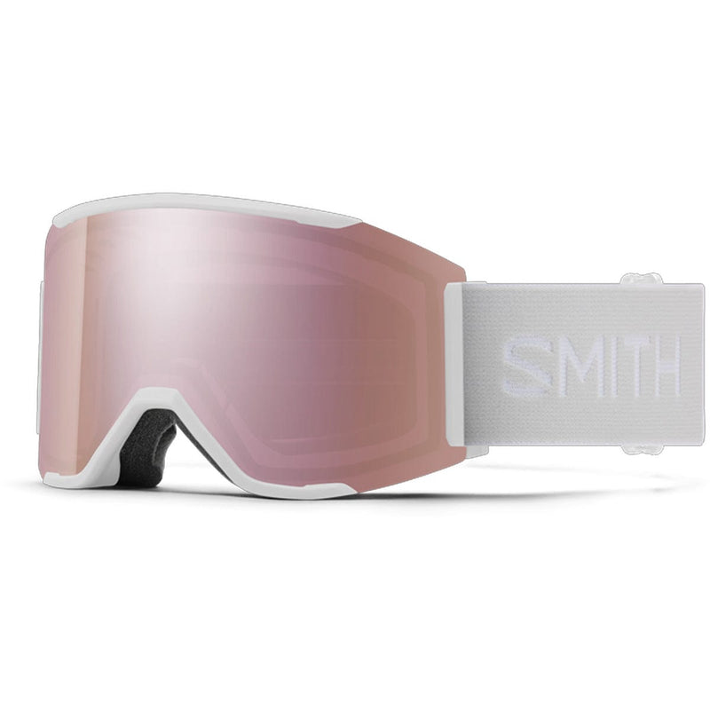 Load image into Gallery viewer, Smith Squad Mag  White Vapor/ChromaPop Everyday Rose Gold Mirror /Chromapop Storm Rose Flash Snow Goggles
