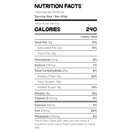 Bobos Chocolate Chip Peanut Butter Protein Bar