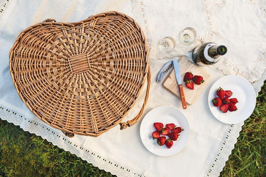 Heart Picnic Basket by Picnic Time Family of Brands