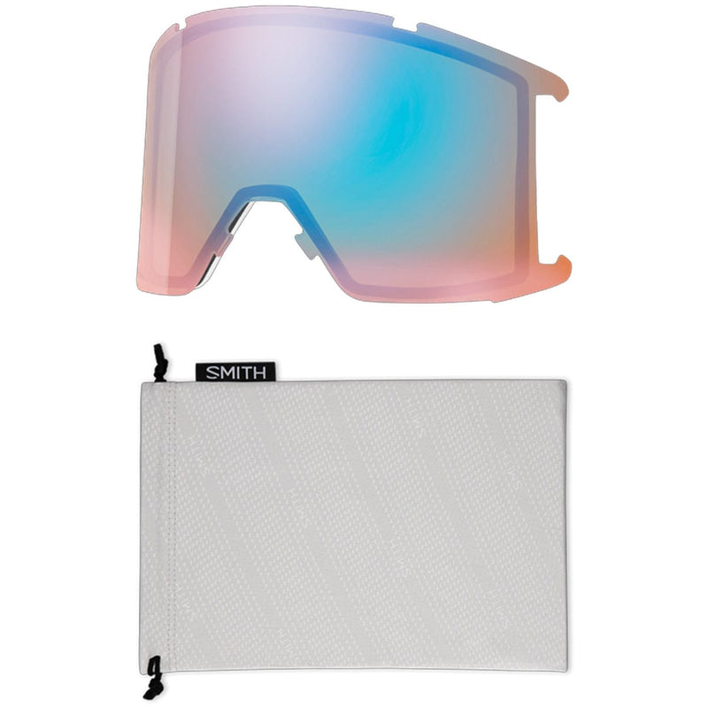 Load image into Gallery viewer, Smith Squad XL  Chalk/ChromaPop Sun Black Gold Mirror/Chromapop Storm Blue Sensor Mirror Snow Goggles
