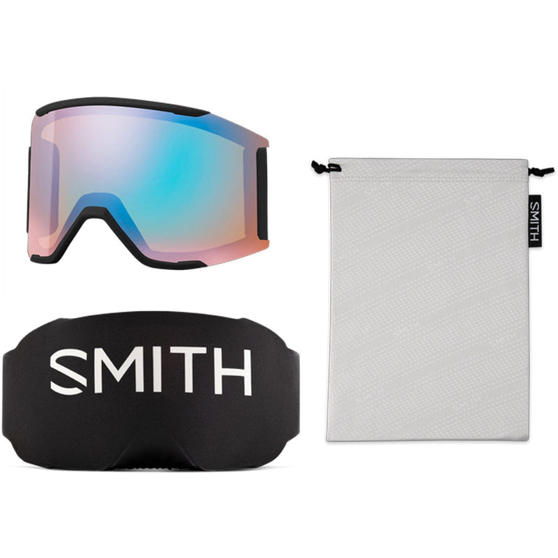 Load image into Gallery viewer, Smith Squad Mag Photochromic  Black/ChromaPop Pro Photochromic Gold Mirror/ChromaPop Storm Blue Sensor Mirror Snow Goggles
