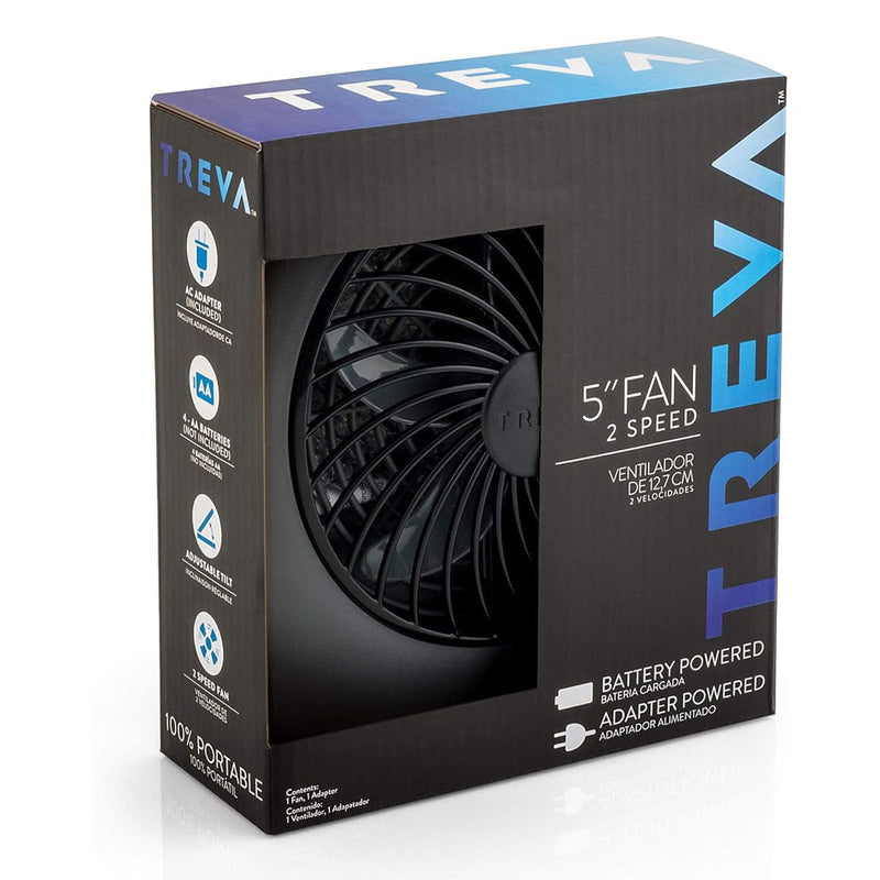 Load image into Gallery viewer, Treva 5 Inch Battery Powered Desk Fan
