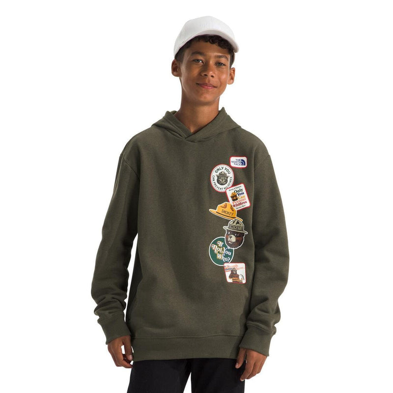 Load image into Gallery viewer, The North Face Teen Smokey Camp Fleece Pullover Hoodie
