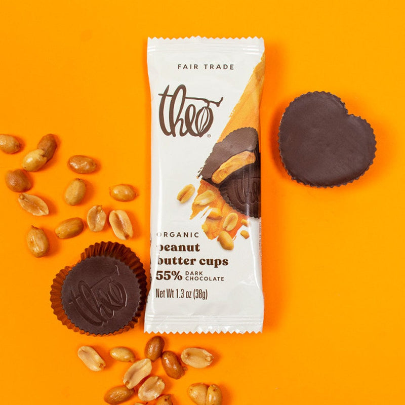 Load image into Gallery viewer, Theo&#39;s Peanut Butter &amp; 55% Dark Chocolate Cups
