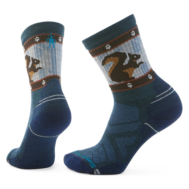 Load image into Gallery viewer, Smartwool Women&#39;s Hike Light Cushion Squirrely Print Crew Socks
