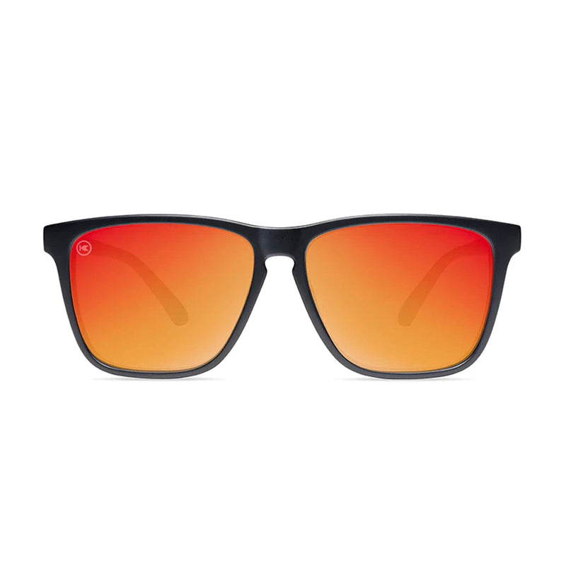 Load image into Gallery viewer, Knockaround Fast Lanes Sunglasses - Matte Black / Red Sunset
