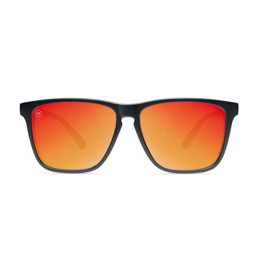 Knockaround Fast Lanes Sunglasses - Matte Black / Red Sunset