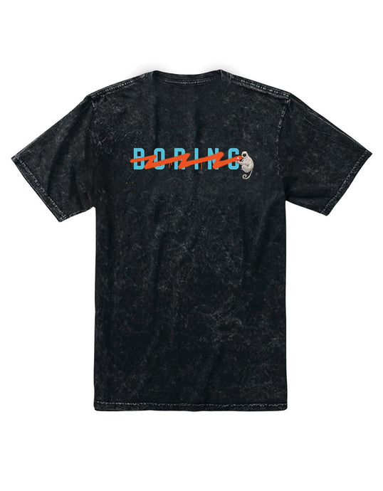 THE BORING TAGLINE - BLACK PRIMO GRAPHIC TEE by Bajallama